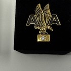 Vintage Aa American Airlines 10 Year Service Award Pin With Stone