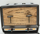 Vintage Proctor Silex High Quality Chrome Wood Grain 4 Slice Toaster Works