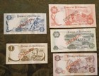 Botswana 1979 1 - 20 Pula Complete 5 Specimen Set Cs1 P 1-5 Unc 002904 Coa