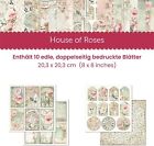 Multicoloured 8x8 Double Sided Scrapbook Paper Pack Italian Designs 10 Sheets