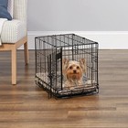 Cage Pet Dog Cat Animal Crate Kennel Folding Tray Metal Pen Door Leak-proof Pan