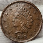 1863 New York City Civil War Token J J Diehl Undertaker Coffin - Cwt-66