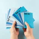 50 Sheets Colored Cardstock Paper  Blue  5x7  5 Colors