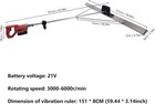 Concrete Vibrating Tool - Electric Cordless Screed Vibratory Kit