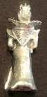 Vintage Pewter Figurine - The Queen With Crystal 2 Inches