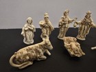 Vtg Miniature Nativity Pieces Made In Italy White Plastic Lot Of 8