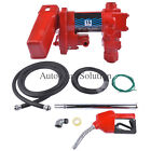 Red Nozzle Large Bore 12v 15 Gpm 13a Fuel Transfer Pump With Discharge Hose