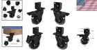 Heavy Duty Swivel Casters Wheels With Brake For Furniture Load 600 Lbs Set Of 4