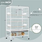 Large Parrot Cage Rolling Metal Bird Cage For Lovebird Cockatoo Conure