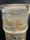 Antique  Standard No 2 Cast Iron Mailbox Wall Mount Victorian Mail Box