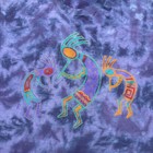 Vintage 90s Kokopelli Native American Tribal  tie Dye Hippie Shirt Usa Made - Xl