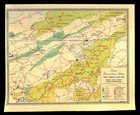 1937 Tennessee Valley Map Johnson City Tn Bristol Cherokee National Forest