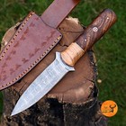 Handmade Damascus Steel Boot Knife Throwing Dagger Hunting Survival Edc 2329