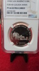 San Marino  italy  1998 San Marino Olympics Ferrari Silver 10 000 Lire Ngc Pf68