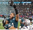 Mychal Kendricks Auth Game Issued Philadelphia Eagles Jersey   Added Sb52 Patch
