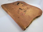Antique Victorian Scrap Book Album With Ephemera Postcards Prayer Cards  Etc 