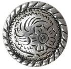 10 Pack 1 2  Antiqued Silver Engraved Concho 1 4  Chicago Screws Nickel