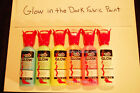 Tulip 6 Pack 1 25oz Assorted Glow In The Dark Fabric Paint Set