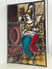 A  Beautiful Stained Glass Window Medieval Lady