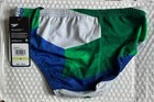 New Speedo Endurance  Competition Swim Brief Size 30 Blue Green With Box   Tags