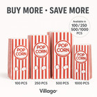 Carnival King Popcorn Bags 1 Oz 3 5x2 25x8 25 Red white     100 250 500 1000 Pcs