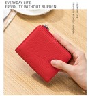 Genuine Leather Wallet Women Small Slim Bifold Compact Credit Card Holder Purse