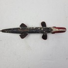 Vintage Weighted Unbranded Fish Spearing Decoy Hand Painted Carved Wood