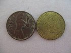 Vintage Nude Woman Heads Or Tails Flip Coin   Token For  adult Peep Show 
