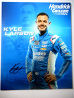 Kyle Larson Autographed 2024  5 Hms Chevy Cup Champion 8x10 Hero Card photo