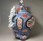 Vintage Vase  karako And Double Dragons   Artist  Fujii Shumei               