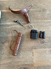 Vintage Louis Marx Johnny West Geronimo Indian Action Figure Pistol Binoculars  