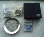 Vintage Wendell August 4h Club Coaster   2  Ornaments W  Box   Care Instructions