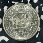 1963 Dominican Republic 25 Centavos Lot c9078 Silver  High Grade  Beautiful 