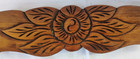 Vintage Rose Carved Maple Pediment Crest 13 1 4  X 4 