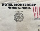 Hotel Monterrey Mexico Postal Cover Air Mail 1940s