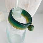 Vintage Art Deco Green Ombre Bakelite Bangle Bracelet