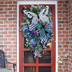 Spring Butterfly Wreath - Rose Flower Front Door Decoration Garden Gift