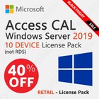 Microsoft Windows Server 2019 - 10 Device Client Access Licenses  cal  Brand New