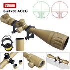 6-24x50aoeg Hunting Red Green Dual Illuminated Mil-dot Adjustable Optical Scope