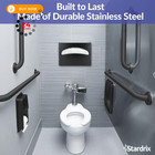 Stardrix Stainless Steel Toilet Seat Cover 15 55 X 1 89 Inches  Black