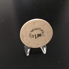 1960   s Vintage  1 Silver Nugget Card Room Poker Chip Las Vegas Nv 