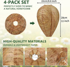 Gwhole 4 Pack Fake Wasp Nest Decoy  Hanging Fake Hornets Nest For Yellow Jackets