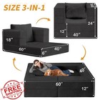 Cansunna Futon Sofa Bed Convertible Floor Couch No Assembly Boneless