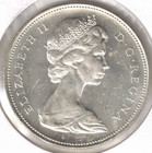 1966 Canadian Silver Uncirculated Qeii   Voyager One Dollar Coin   3