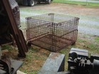 Gabion Industrial Architectural Vintage Folding Cast Iron Steel Rock Crate 4 Ft 