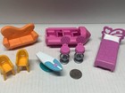 Polly Pocket Accessories Lot Of 8  Bed couch stools surf Board toboggin Ect 