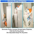 Slim 3-tier Rolling Storage Cart That Fits Narrow Spaces   Rolls Easily