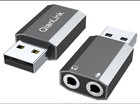 Usb To 3 5mm Audio Adapter  2-pack  external Stereo Sound Card With Dual Trs   