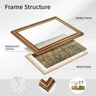 Large Framed Vintage Wall Art Wildflower Painting Meadow Landscape Canvas Pri   