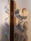 Set Of 6 Wilton Armetale 4    Plough Tavern Coffee Cups Mugs W  Ceramic Inserts